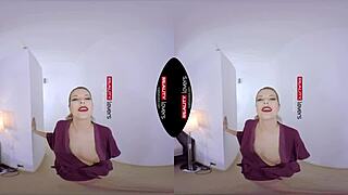 Mommy in fishnets deepthroats and rides cock like a total slut in pov reality!