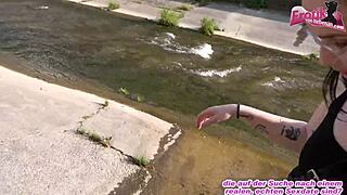fat german tattooed slut picked up on street for outdoor pov fuck