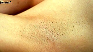 Skinny Blonde Sister-In-Law Tempts with Armpit Show in Bedroom