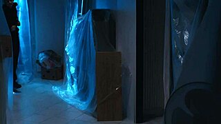 Security Girl Tricked into Handjob Bondage as Italian Babe Layla Scarlett Freezes in Time