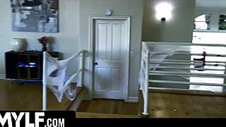 babysitter deepthroats boss cock pov while scared of movie creampie finish