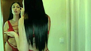 Busty brunette rims tattooed guy's ass after sloppy blowjob then takes creampie doggystyle