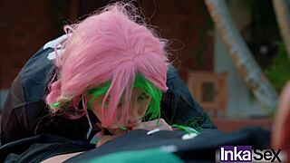 Innocent mitsuri takes brutal anal from tanjiro and facial cumshot