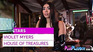 huge tits latina violet myers strips lingerie exposing big ass body