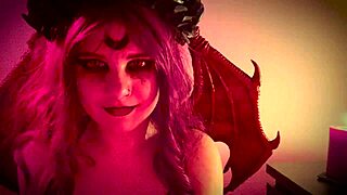 What if your Halloween lingerie demon girl gets bent over for rough doggystyle cum on ass?