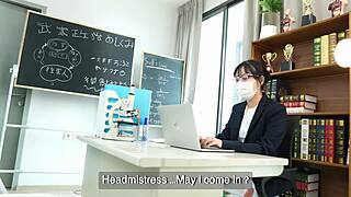 the principal teacher cheats on her husband getting dominated and fucked rough by the student guy