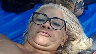 blonde emo nudist fun with friend on southern naturist beach