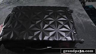 hey, that old guy really knows how to make this young beauty orgasm hard