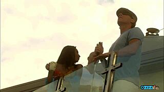 hot milf sheds corset for intense couch pounding session