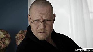 so this latina babysitter starts with a deepthroat blowjob then her old boss dominates and fucks her hard