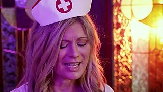 examine this horny stepson's throbbing monster cock, nurse ellie tay!