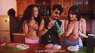 it's wild how these two bisexual girls cum hard fucking with dildos and vibrators tight wet pussies