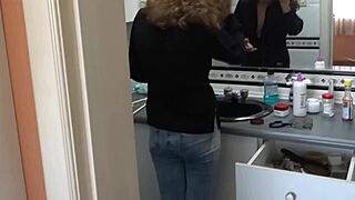 Stepbrother's Face Sat on by Horny Stepsis Grabbing His Huge Cock Begs for Anal Pounding