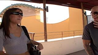 vivian jixxer spies on milfs cameltoe then gets fucked in fishnets and heels