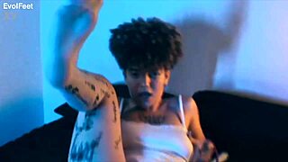 Her nylon-clad feet beg for licks toes sucking and fetish worship