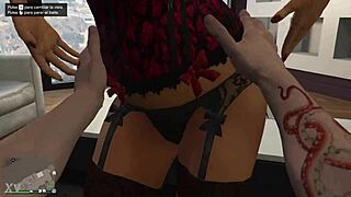 Latina Tattoo Brunette Gives Teasing Lap Dance in Lingerie Before Stripping