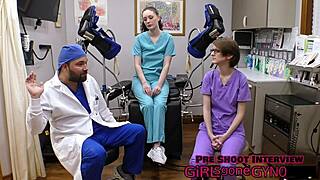 Luci starr endures her first intense gyno exam with spreading and humiliation