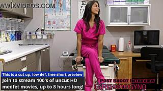 Nurse Misty Addams Deepthroats and Gags on Patient Cock in Latex Gloves Behind Hospital Scenes