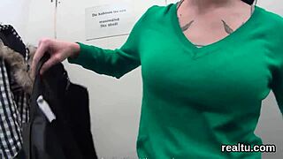 striking czech teen tempted in mall strips clothes ripped then pov hardcore group anal banging