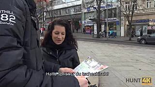 guy takes cash to fuck hunter's petite shaved girlfriend hard