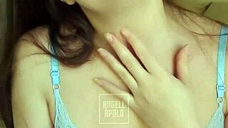 Beautiful Submissive Blonde Princess Guides Jerk Off on Big Ass and Natural Tits