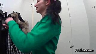 striking czech teen tempted in mall strips clothes ripped then pov hardcore group anal banging