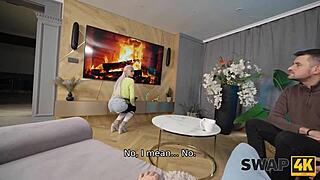 swap4k huge cock drills two colombian wives in wild swap orgy