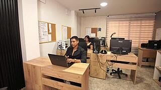 big boobed secretary fucks boss