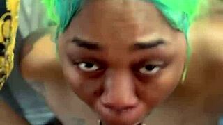 Ghetto Ebony Ass Deepthroat Sloppy Throat Training