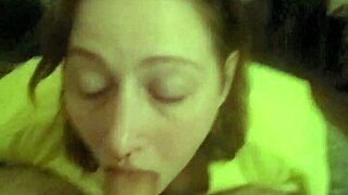 how's this redhead slave laying stomach-down deepthroating cock?