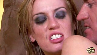 Blonde bitch begs for more bent over hardcore anal pounding