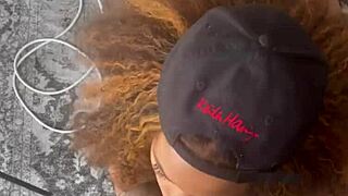 bbw ebony milf slurps huge bbc deep in homemade webcam action