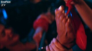 ever wonder if her bound feet escape the tickling mistress grip