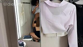 sneaky russian teen deepthroats monster bbc in changing room pov