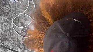 bbw ebony milf slurps huge bbc deep in homemade webcam action