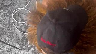 bbw ebony milf slurps huge bbc deep in homemade webcam action