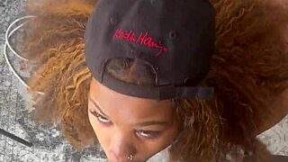 bbw ebony milf slurps huge bbc deep in homemade webcam action