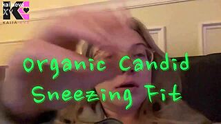whoa check out this organic candid sneezing fit caught hidden on cam!
