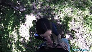 wow sexy ass rides monster cock publicly in outdoor cash fuck!