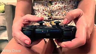 Wife Flashes Big Tits and Fingers Shaved Pussy No Panties