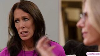 Two Stepmoms Lick and Facesit Dripping Teen Stepdaughter Pussies