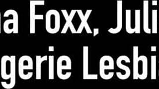 jenna foxx julia ann kayla paige lick pussies in hot lingerie threesome