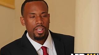 Only huge dick cheers up teen blonde Hollie Mackk home alone