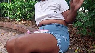 colombian lesbians flash big asses masturbating wildly in public park