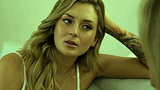 Stepmom's big tits fingered by curious stepdaughter