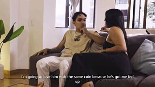 Cuckold wife Kylei Ellish rides driver's cock while hubby watches