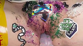 beetlejuice pounds hard in wild masturbation sex frenzy