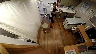 doctor examines cute student's small tits and body in mandatory physical hidden cam