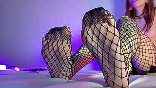 fishnet stockings hugging my feet drive me wild