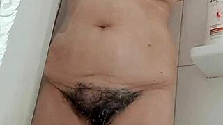 Stepmom's Chubby Curves Reveal Her Thick Hairy Beaver and Massive Natural Tits in Sexy Lingerie Tease